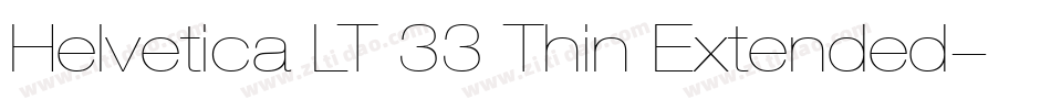 Helvetica LT 33 Thin Extended字体转换